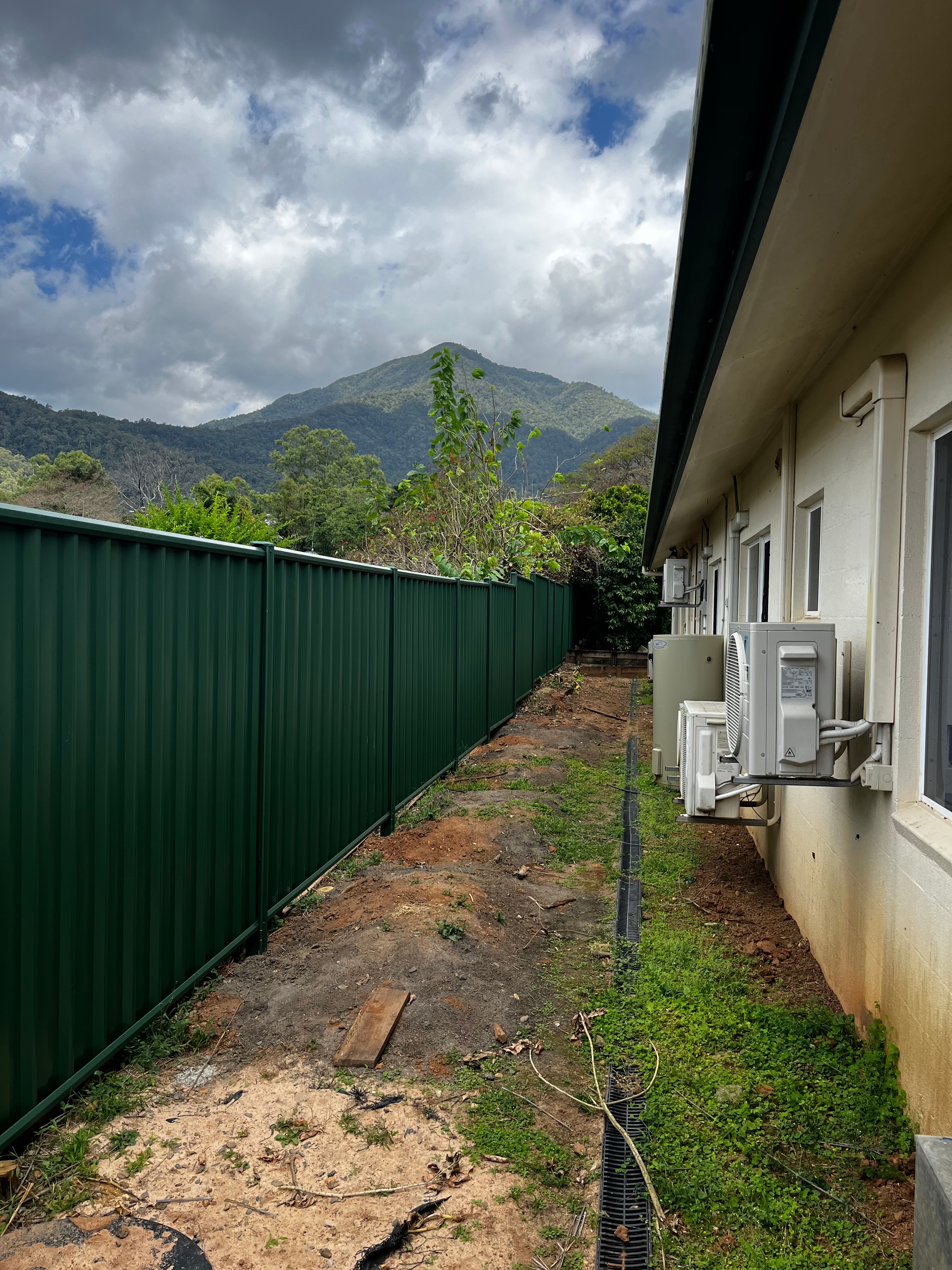 Colorbond fence installation in Douglas Shire